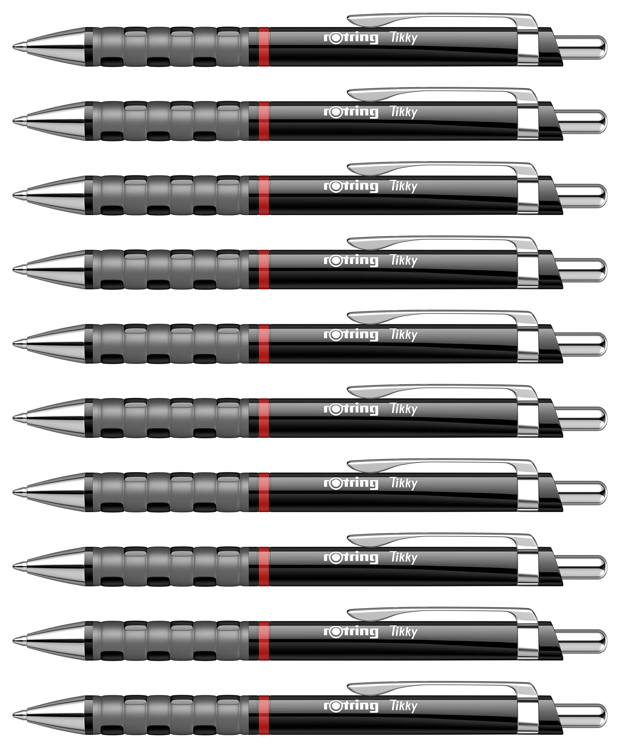 rotring-tikky-kugelschreiber-blau-1-0-mm-12-st-ck-schwarzer-schaft image 1