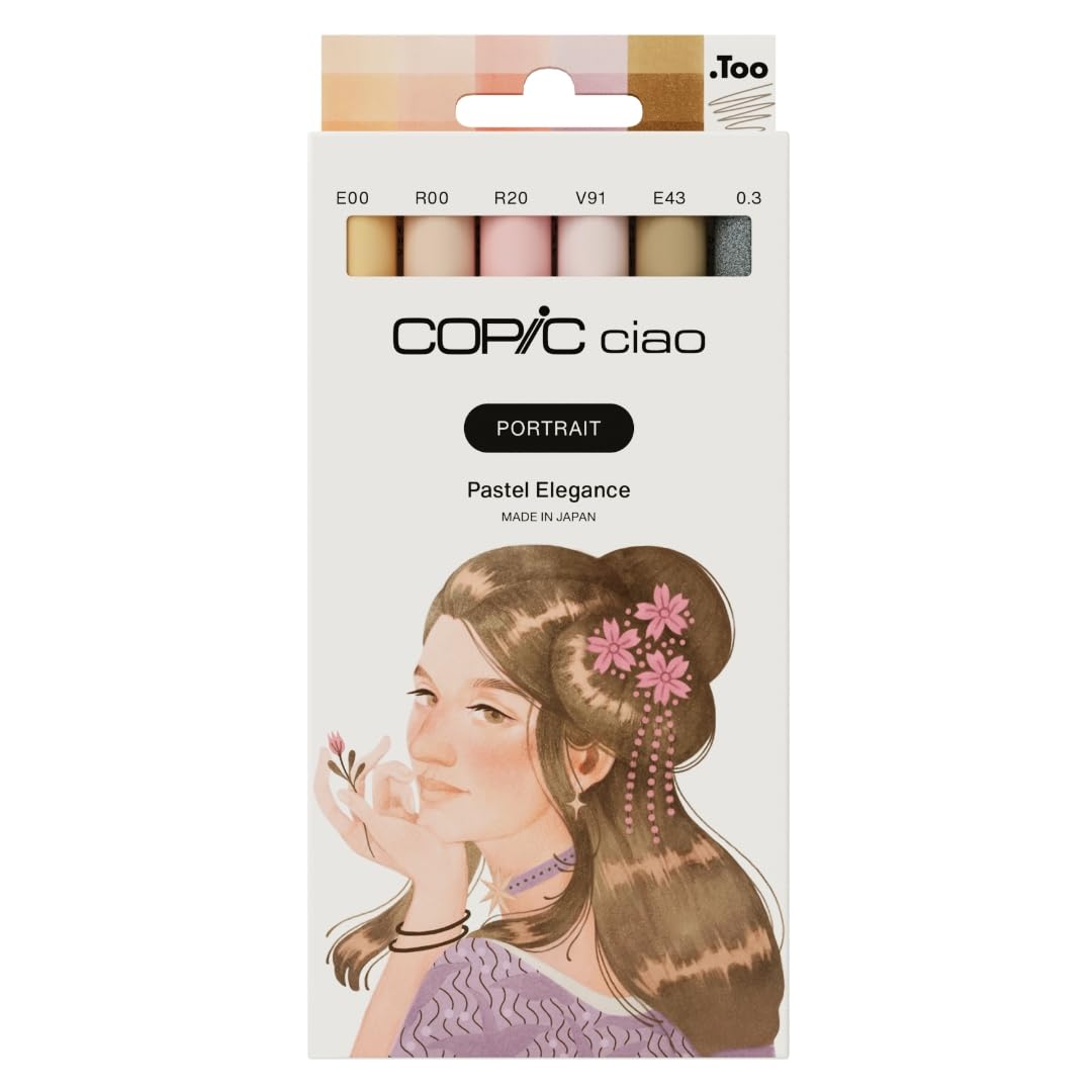 copic-ciao-portrait-set-pastel-elegance-5-pastellmarker-multiliner-0-3-warmgrau image 1