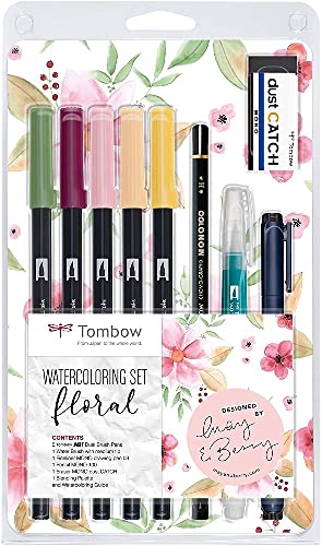 tombow-watercoloring-set-floral-wcs-fl-9-teiliges-aquarell-set image 3