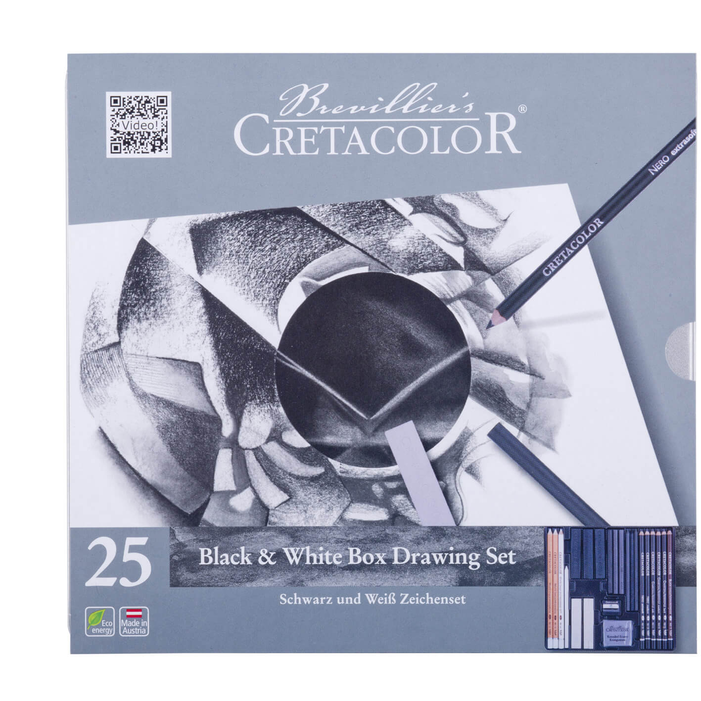cretacolor-black-white-box-nero-zeichenset image 1