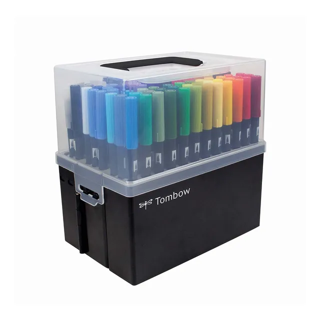 tombow-abt-108c-dual-brush-pen-stiftebox-107-farben-blender image 1