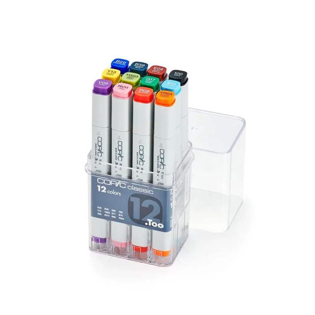 copic-classic-12-colors-twin-marker-12er-set-im-acryl-display image 1