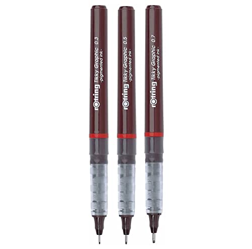 rotring-tikky-grafik-fineliner-stifteset-0-3-mm-0-5-mm-0-7-mm-3-st-ck-schwarz image 5