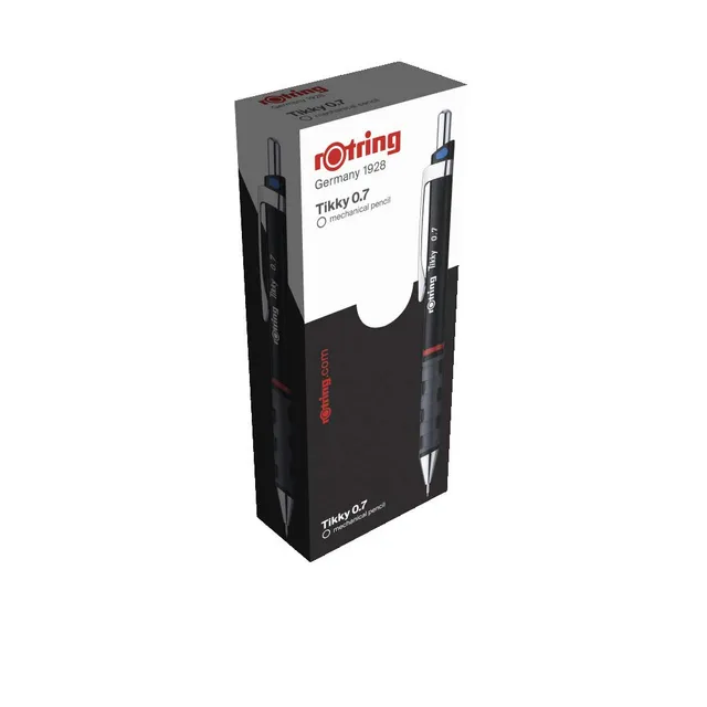 rotring-tikky-druckbleistift-0-7-mm-schwarz-12er-box image 1