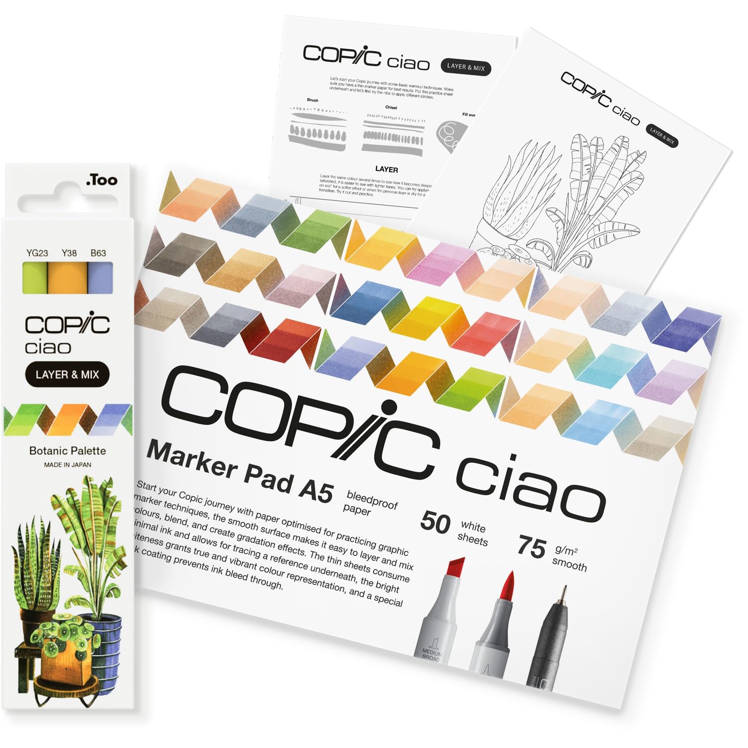 copic-ciao-layer-mix-starter-set-cozy-marker-set-mit-3-farben-a5-markerpad-und-v image 7