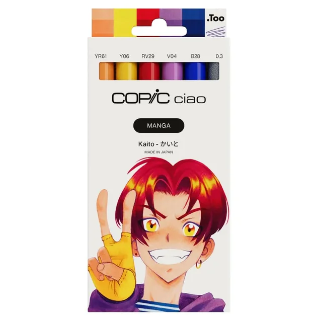 copic-ciao-manga-set-kaito-twin-marker-set-mit-5-orange-und-blaut-nen-multiliner image 1