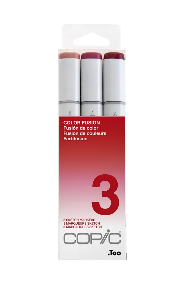copic-sketch-color-fusion-3-3-farben-twin-marker-super-brush-medium-broad image 1