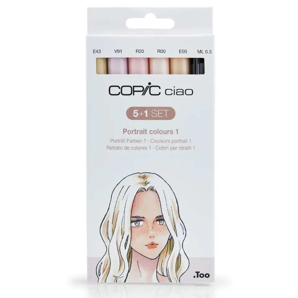 copic-ciao-5-1-set-portrait-colours-1-5-skin-tone-twin-marker-multiliner-0-3-mm image 1