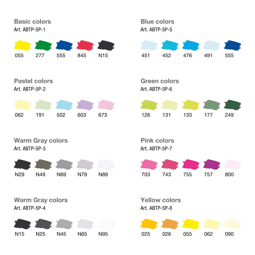 tombow-abt-pro-alkoholmarker-green-colors-5er-pack image 5