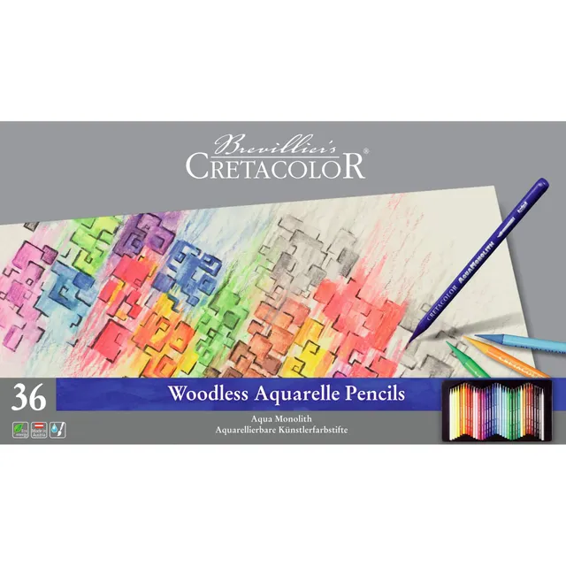 cretacolor-aqua-monolith-36er-aquarellierbare-vollminenstifte image 1