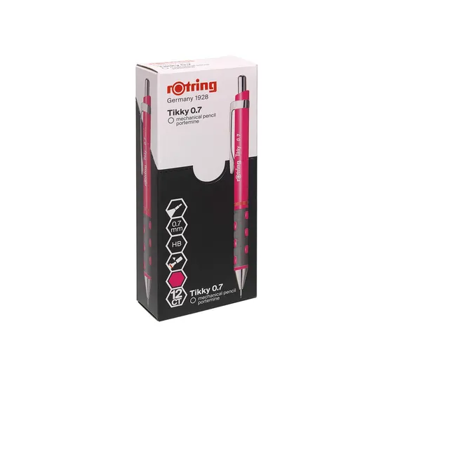 rotring-tikky-druckbleistift-hb-0-7-mm-neonpink-12er-box image 1