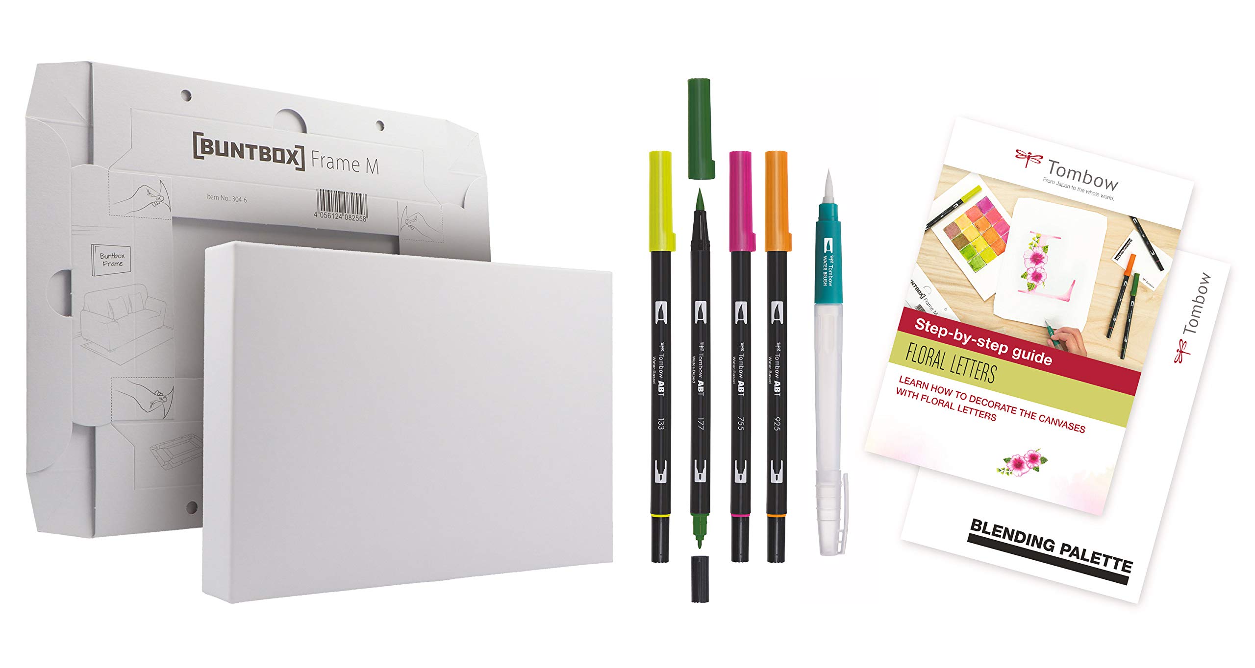 tombow-abt-dual-brush-pen-canvas-set-florale-buchstaben-watercoloring image 3