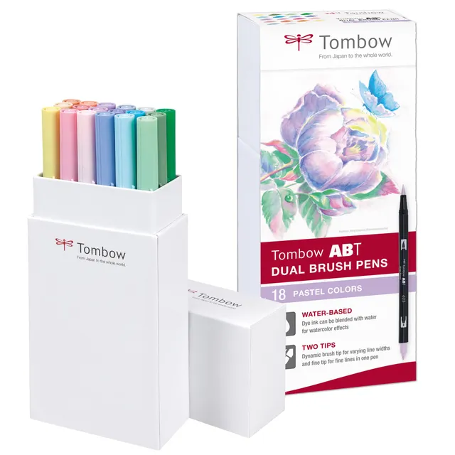 tombow-abt-dual-brush-pen-18er-set-pastellfarben image 1