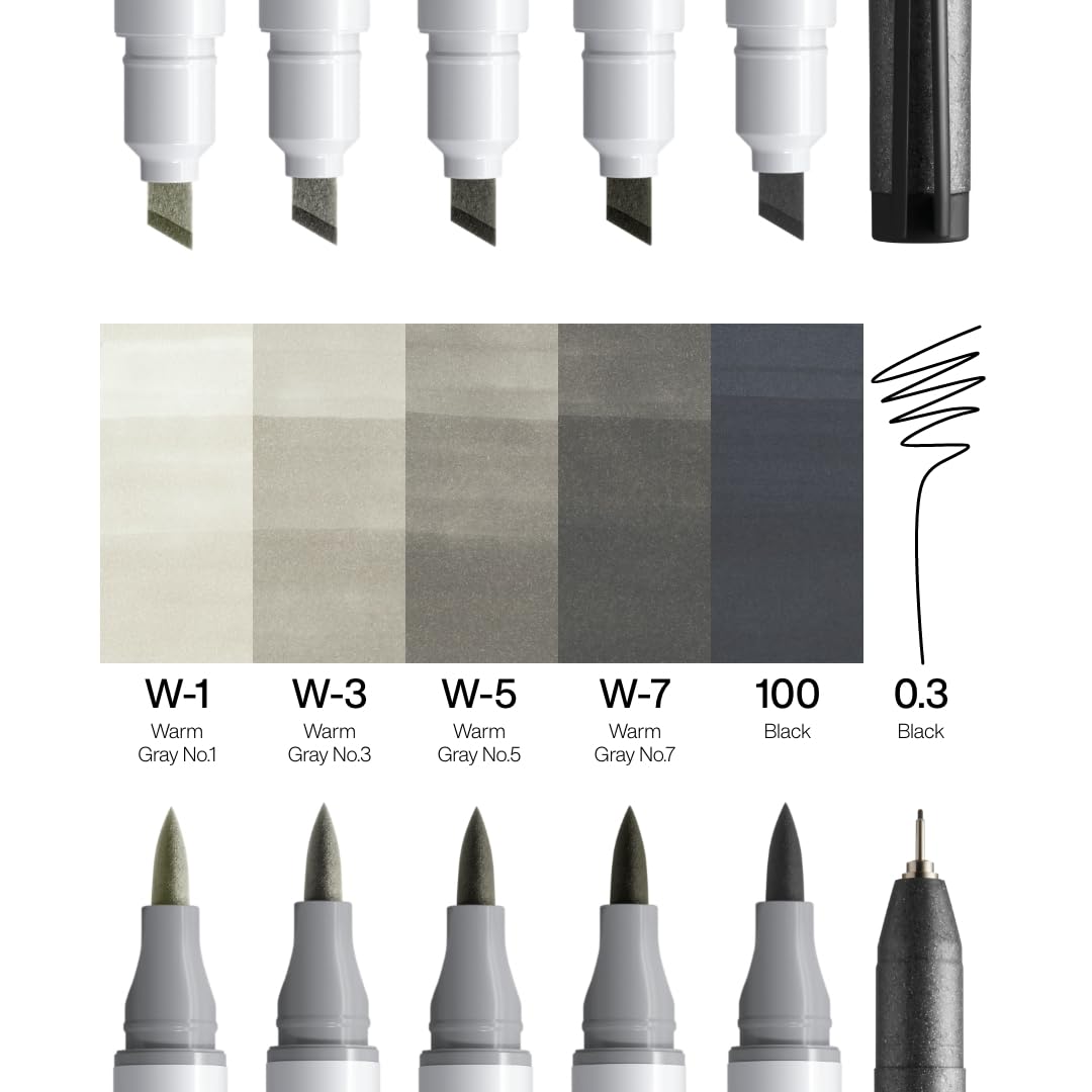 copic-ciao-5-1-set-warme-graut-ne-marker-multiliner-0-3-mm image 2