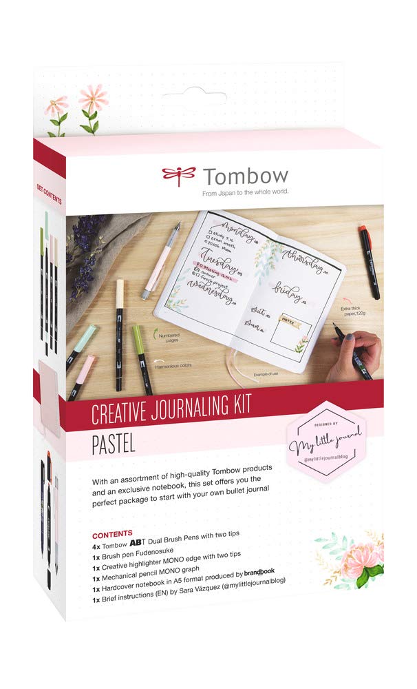 tombow-bujo-set1-creative-journaling-kit-pastell-mit-notizbuch image 1