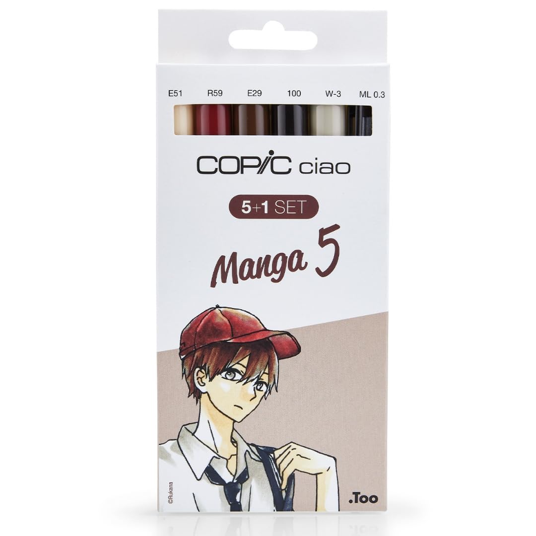 copic-ciao-marker-5-1-set-manga-5-mit-multiliner-0-3-mm image 1