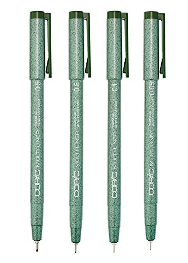 copic-multiliner-set-olive-4-fineliner-0-05-0-1-0-3-0-5-mm image 2