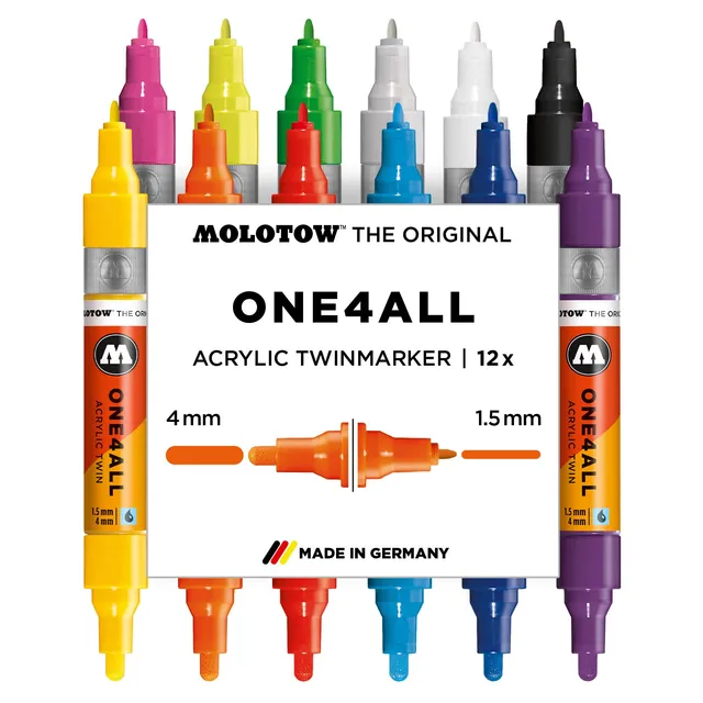 molotow-one4all-acrylic-twin-marker-main-kit-1-12-st-ck-1-5-mm-4-0-mm image 1
