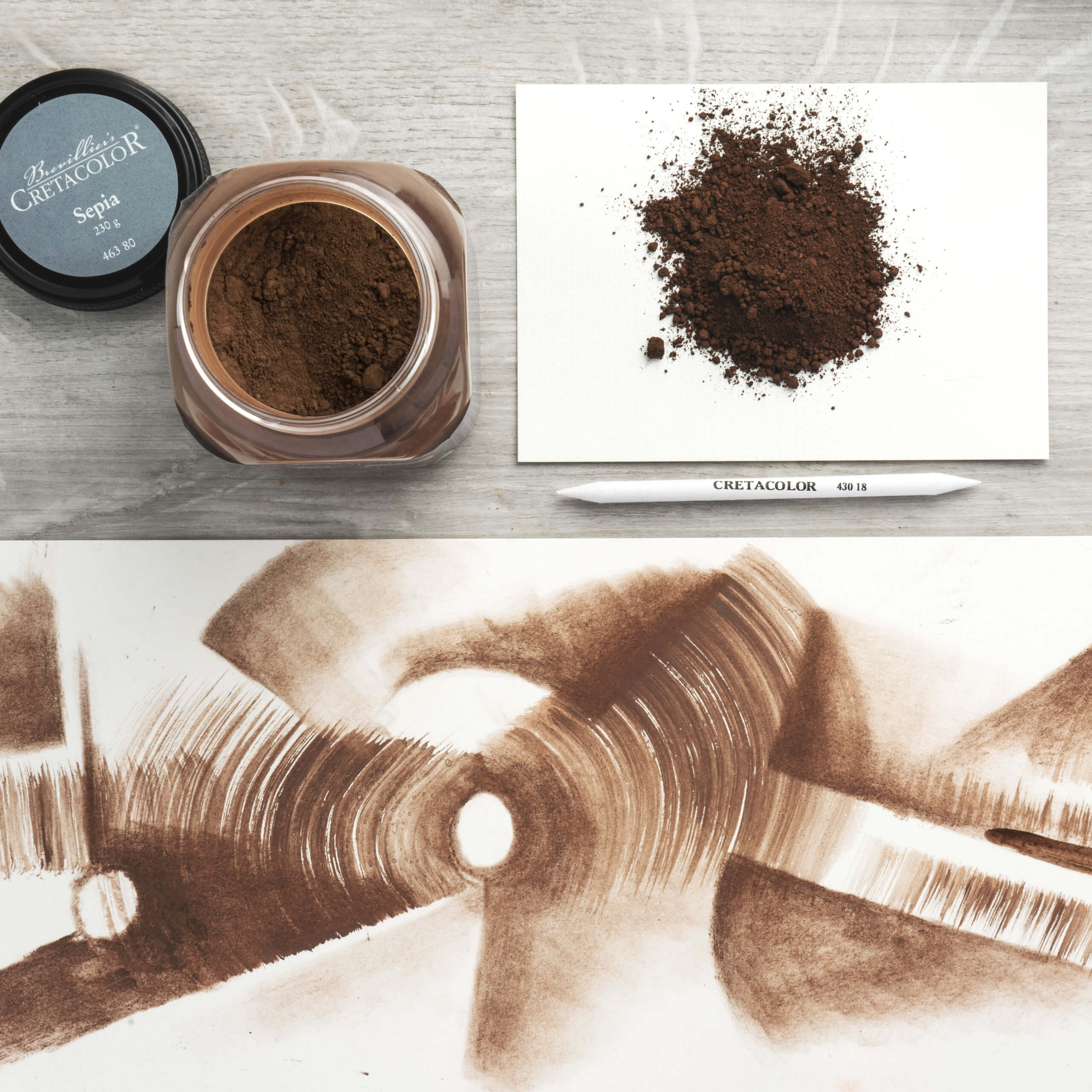 cretacolor-k-nstler-pulver-sepia-230g-zeichnungspulver image 3