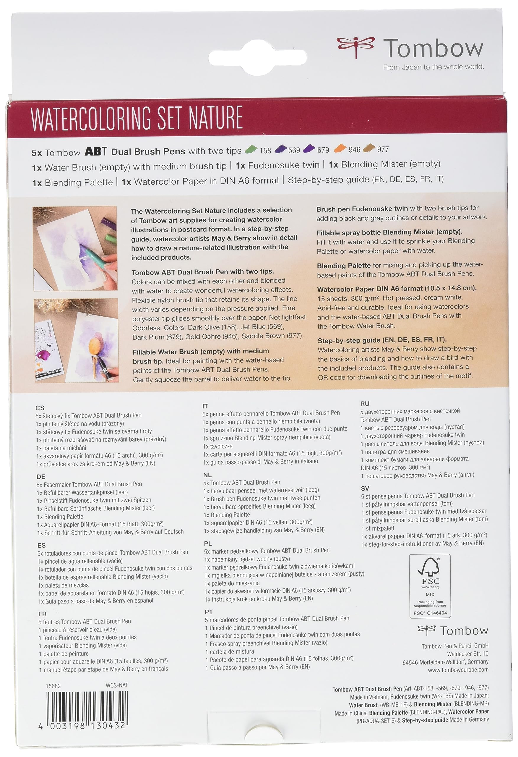 tombow-abt-dual-brush-pen-watercoloring-set-nature-von-may-berry-10-teilig-a6 image 2