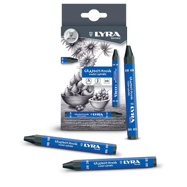 lyra-graphite-crayons-water-soluble-wasservermalbare-grafitkreide image 1