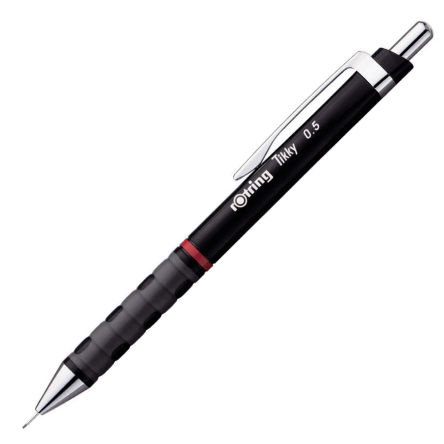 rotring-tikky-druckbleistift-hb-0-5-mm-schwarzer-schaft-12er-box image 2