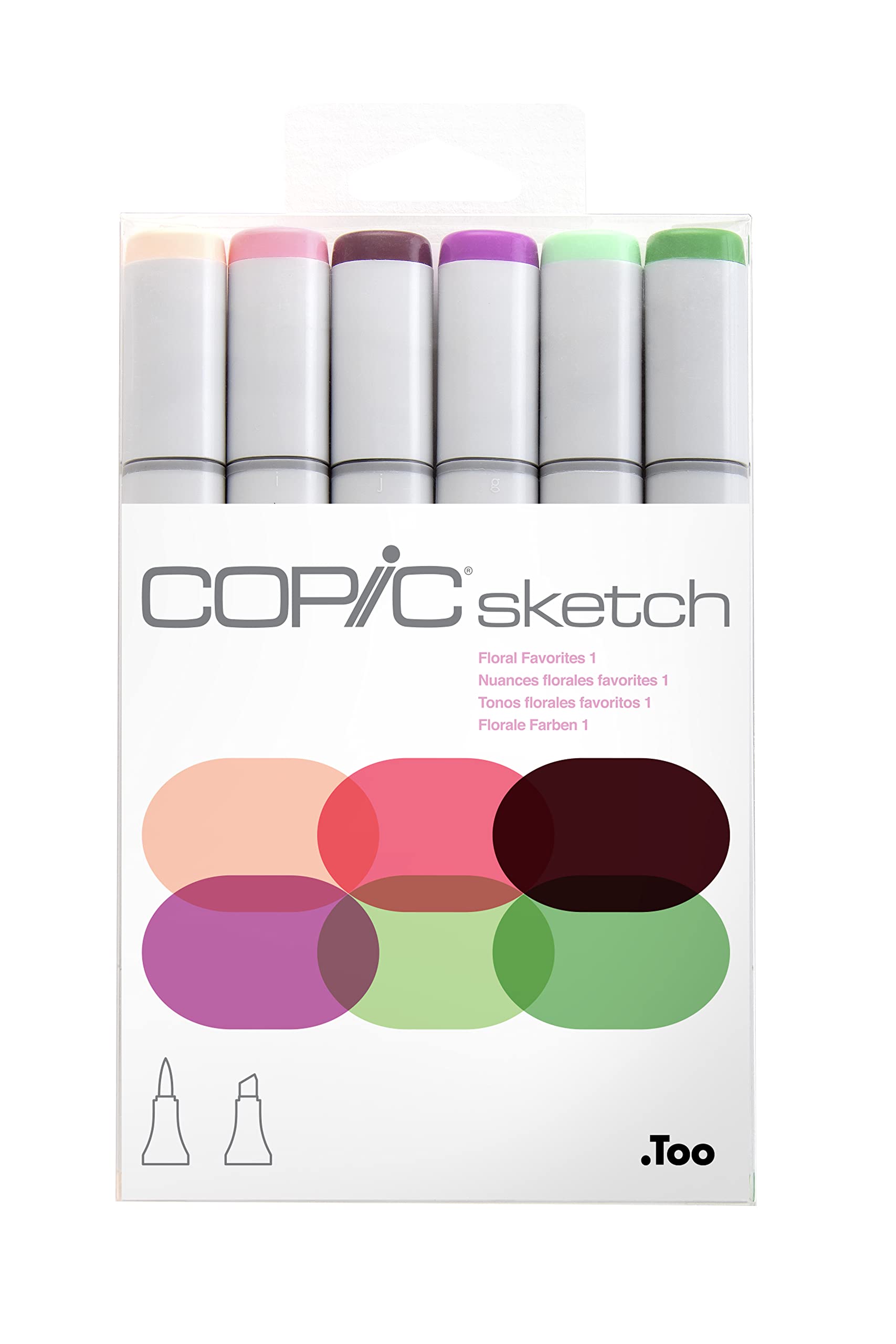 copic-sketch-set-floral-favorite-1-6-twin-marker-brush-medium-broad image 1