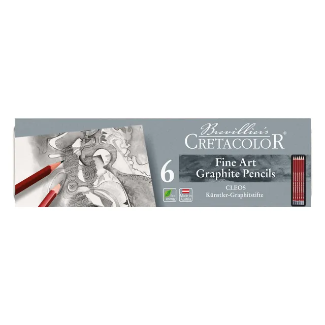 cretacolor-cleos-fine-art-graphite-set-6-teilig-graphitstifte image 1