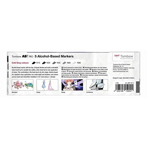 tombow-abt-pro-alkoholmarker-cold-gray-pinselspitze-und-keilspitze image 4