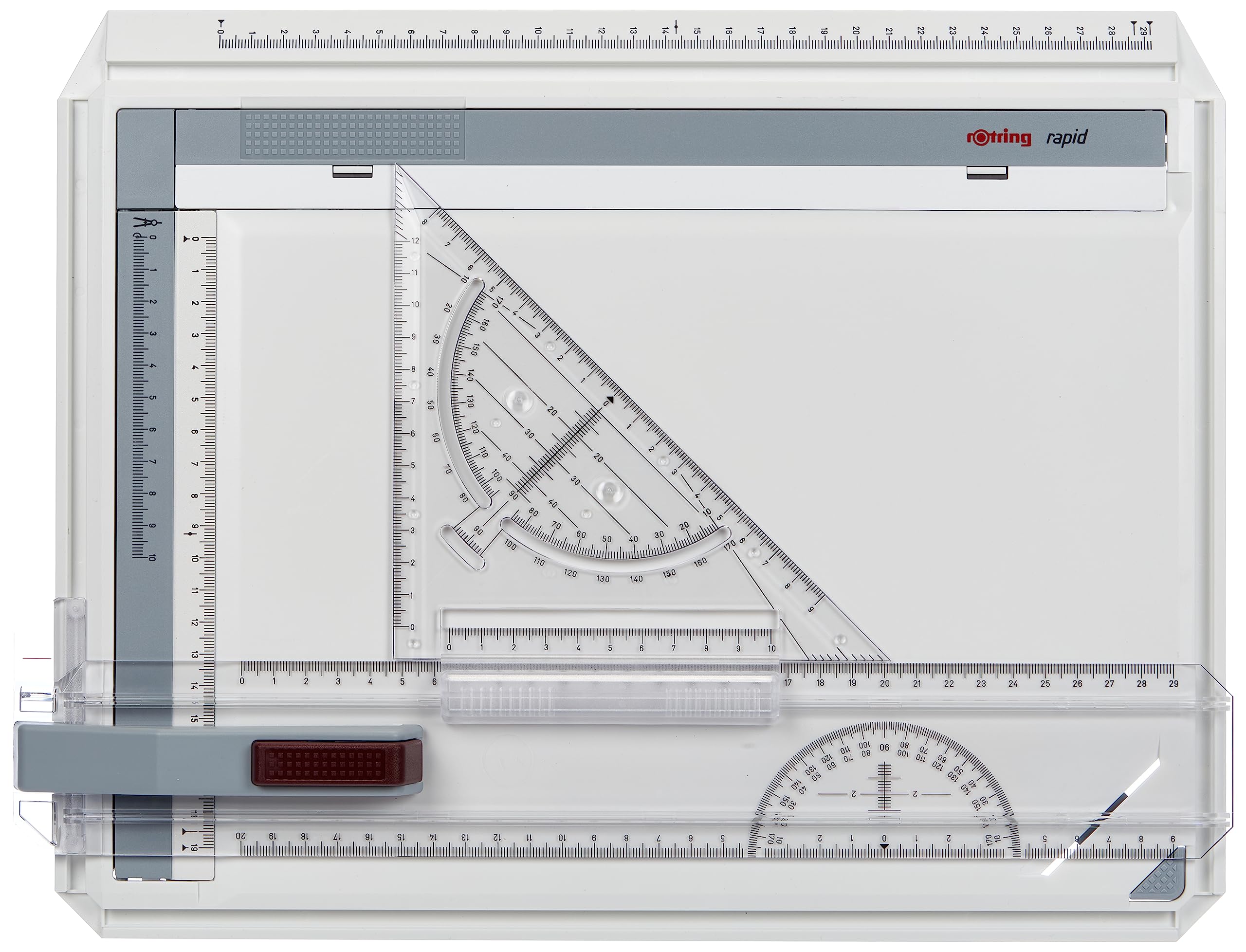 rotring-rapid-a4-zeichenplatte-profi-zeichenbrett-mit-parallellineal-und-winkel image 1