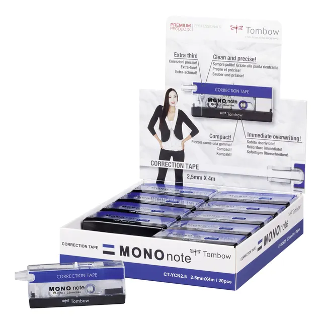 tombow-mono-note-ct-ycn2-5-20p-korrekturroller-2-5-mm-x-4-m-20er-pack image 1