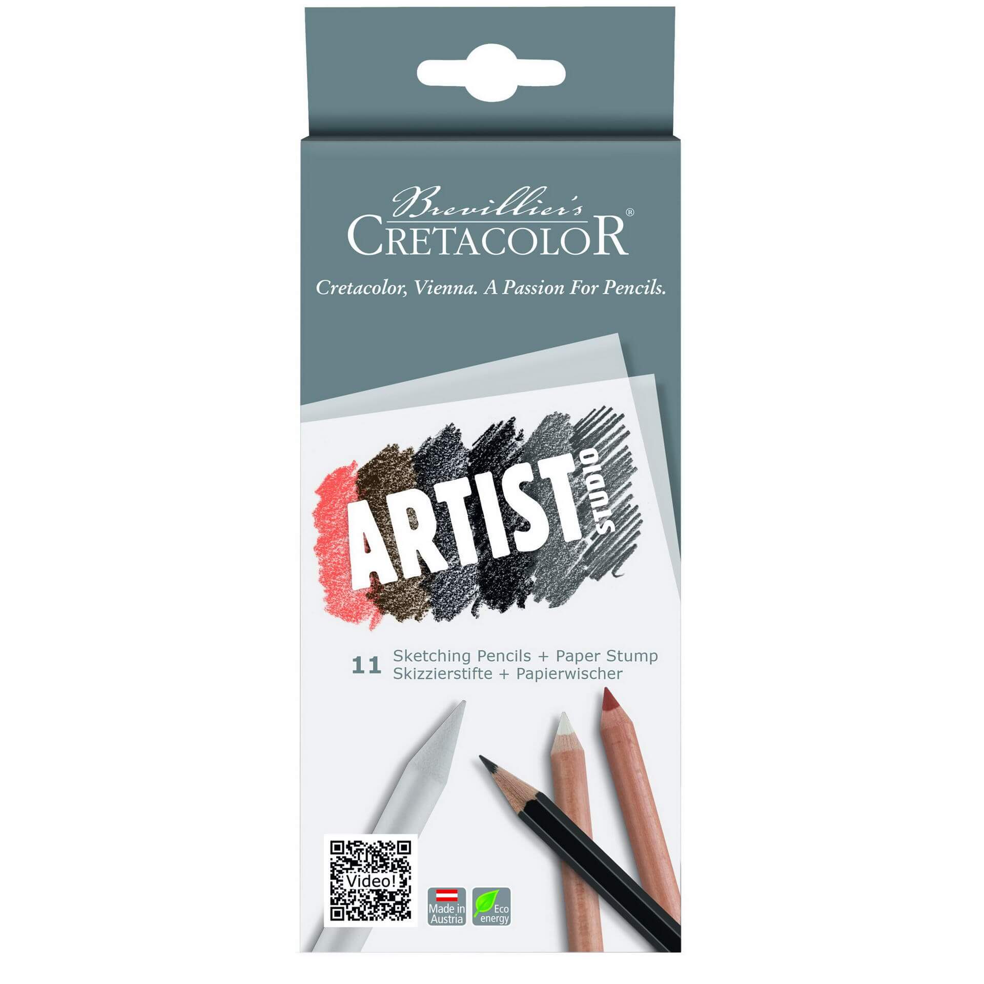 cretacolor-artist-studio-skizzierstifte-papierwischer-set image 1