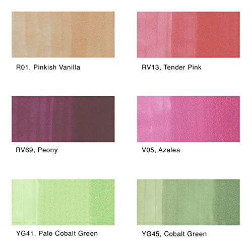 copic-sketch-set-floral-favorite-1-6-twin-marker-brush-medium-broad image 7