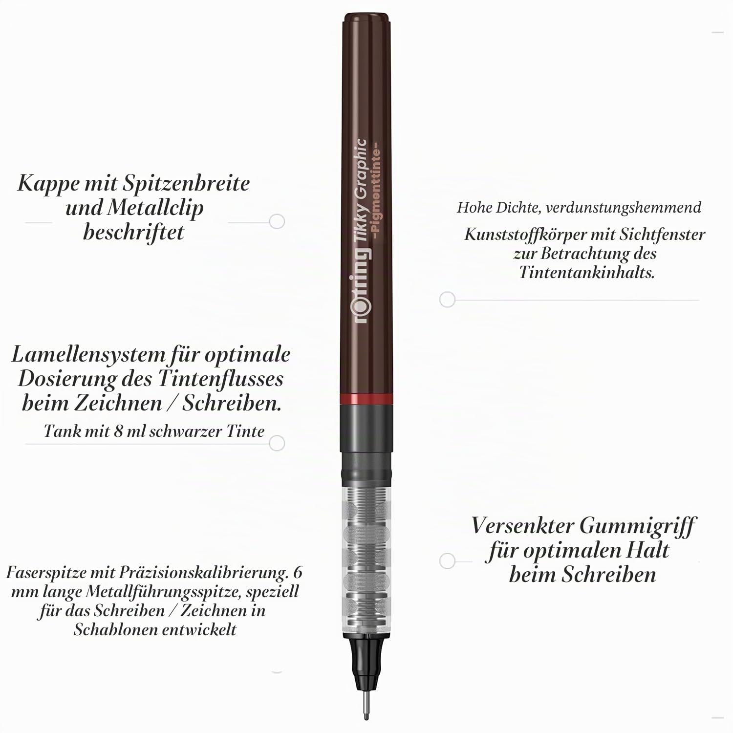 rotring-tikky-grafik-fineliner-0-3-mm-schwarze-tinte-12er-box image 2