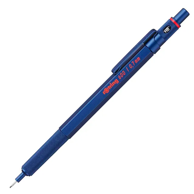 rotring-600-druckbleistift-0-7-mm-blau-vollmetall image 1