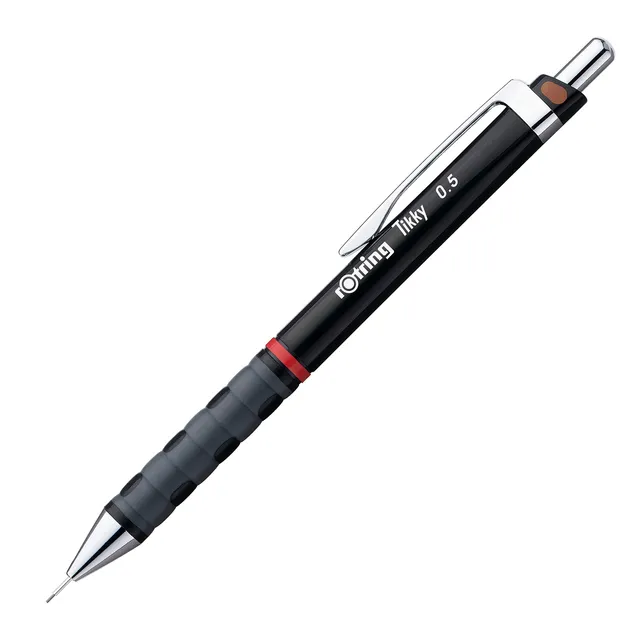 rotring-tikky-druckbleistift-0-5-mm-schwarz-12er-box-mit-radierer image 1