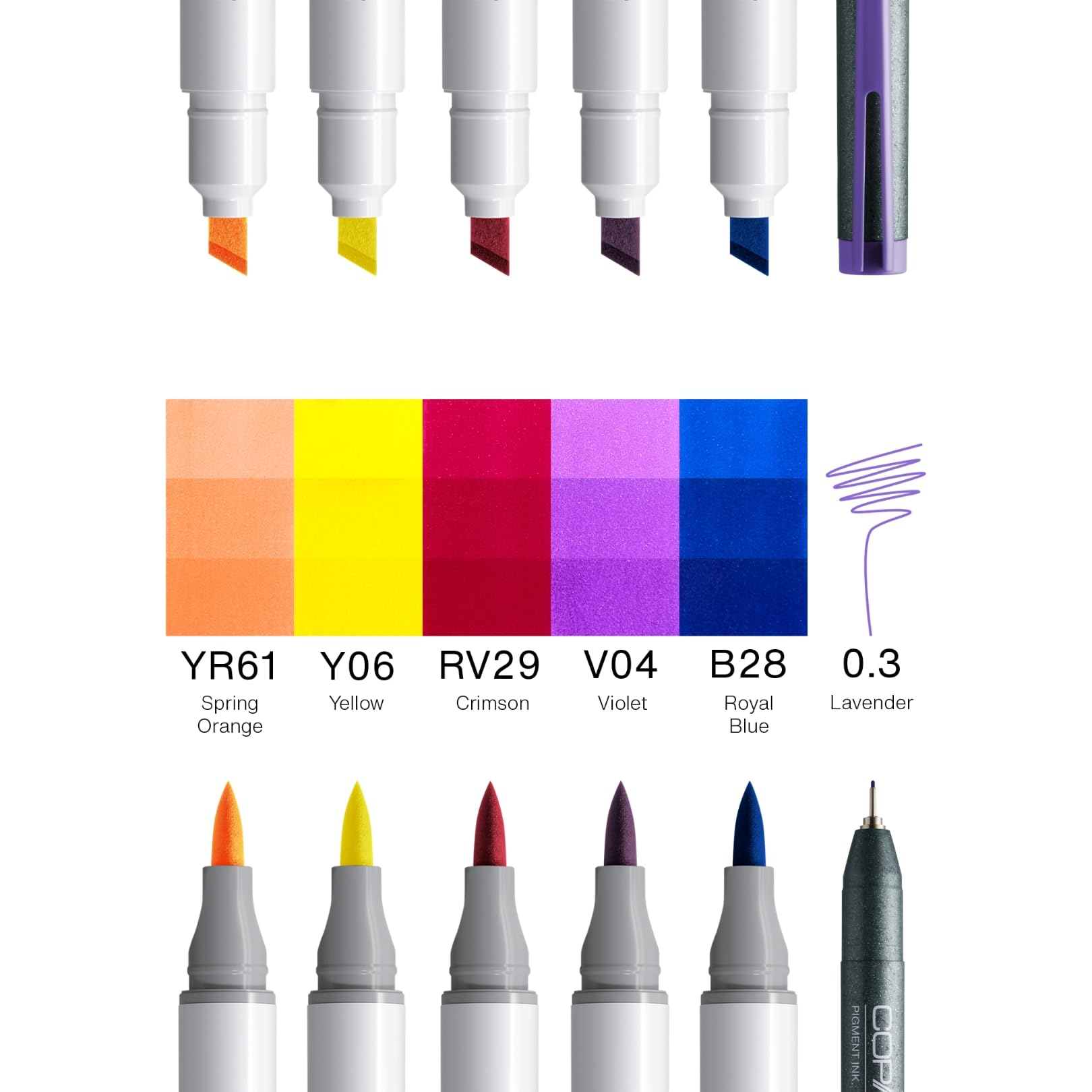 copic-ciao-manga-set-kaito-twin-marker-set-mit-5-orange-und-blaut-nen-multiliner image 2