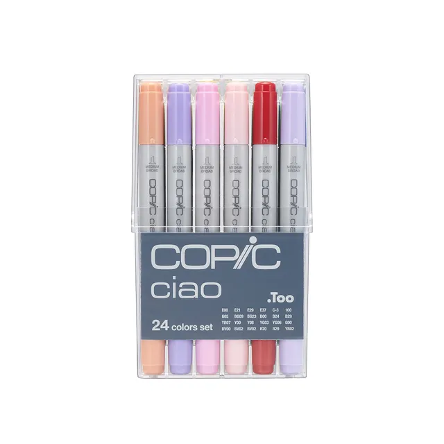 copic-ciao-set-24-farben-im-acryl-display-twin-marker-brush-medium-broad image 1