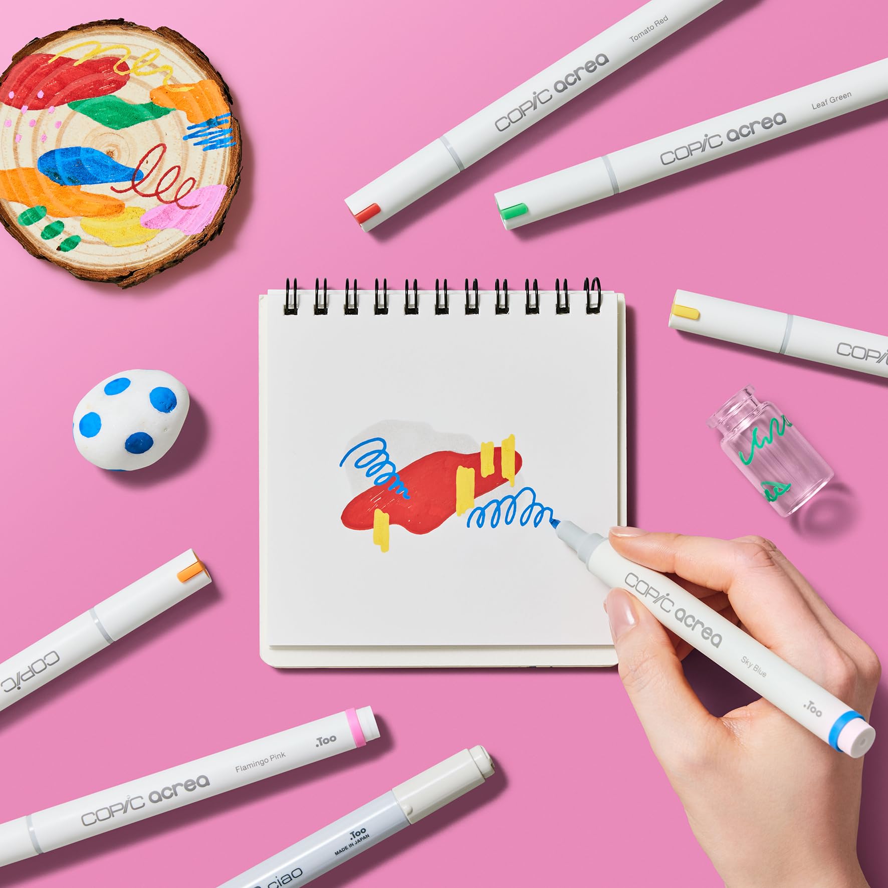 copic-acrea-set-vivid-6er-set-paint-marker-mit-wasser-und-pigmentbasierter-tinte image 2