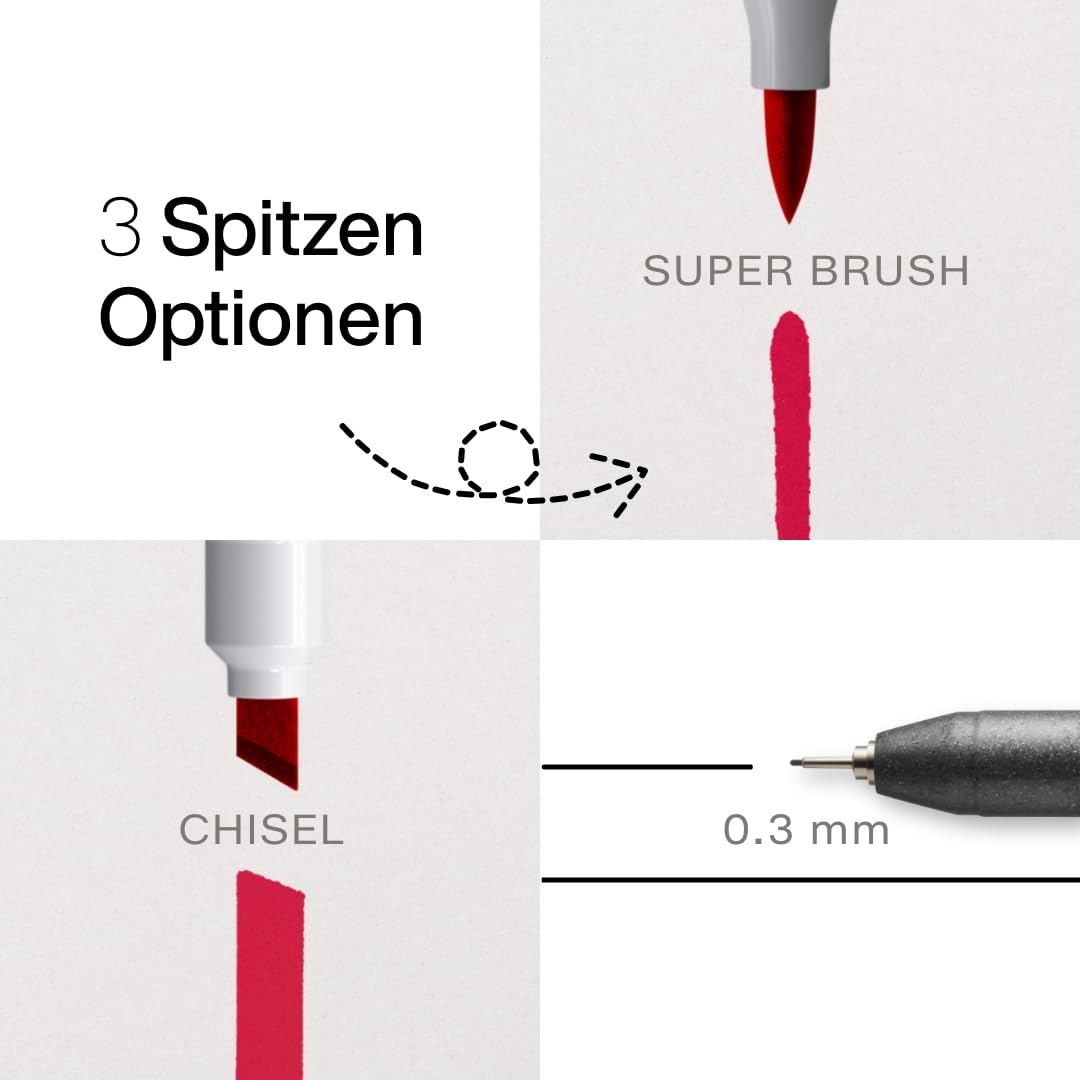 copic-ciao-marker-5-1-set-leuchtende-farben-5-allround-grafikmarker-mit-dual-spi image 3