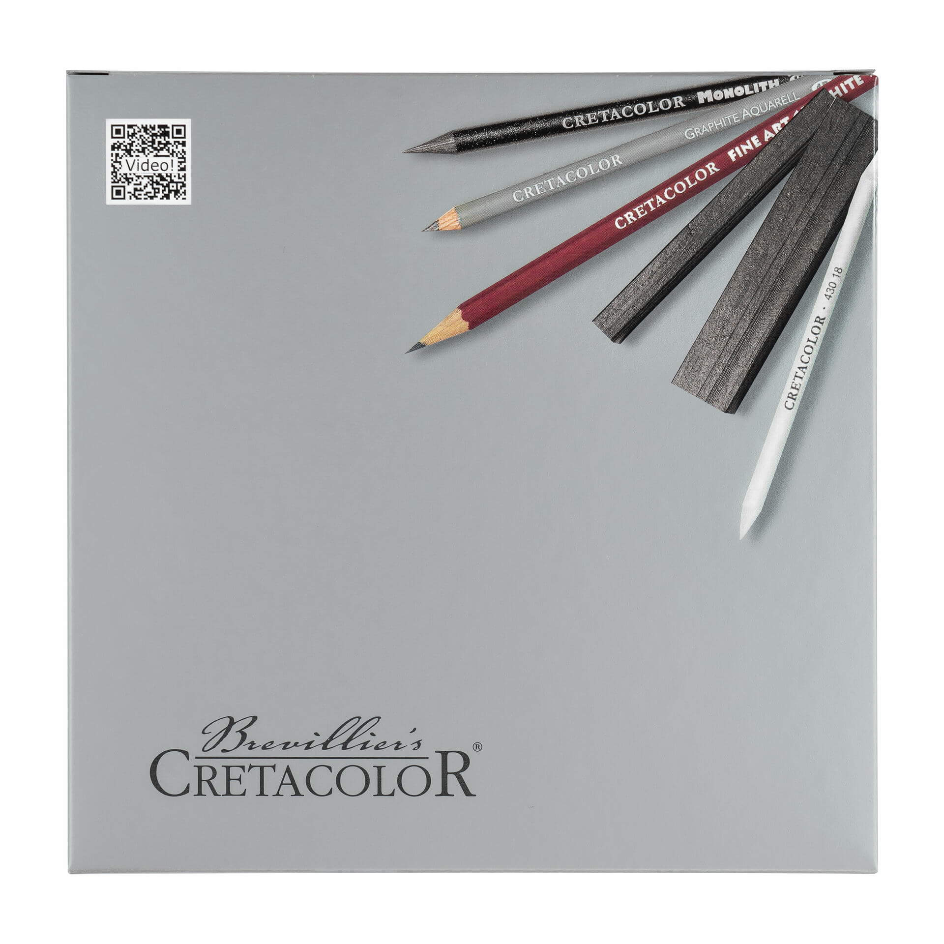 cretacolor-silver-box-monolith-graphit-zeichenset-im-metalletui image 1