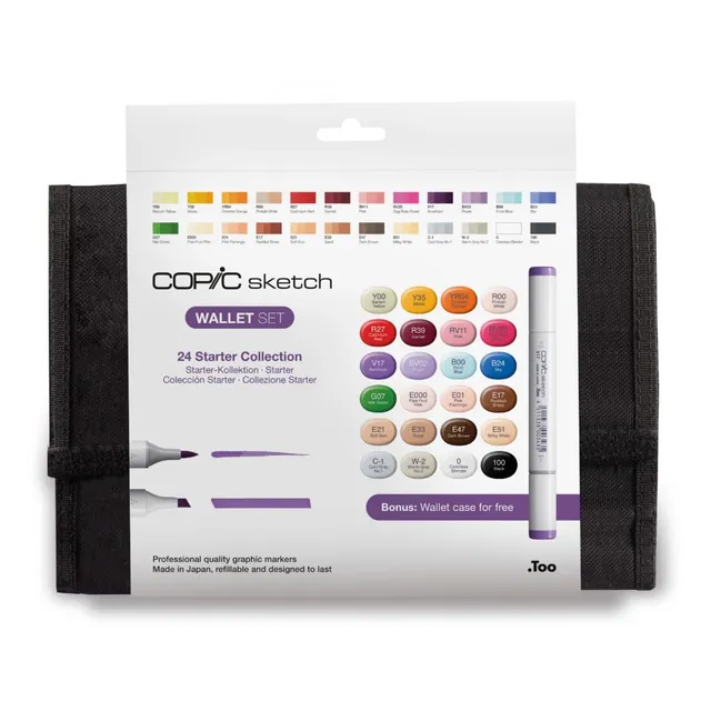 copic-sketch-starter-set-24er-wallet-twin-marker-brush-medium-broad image 1