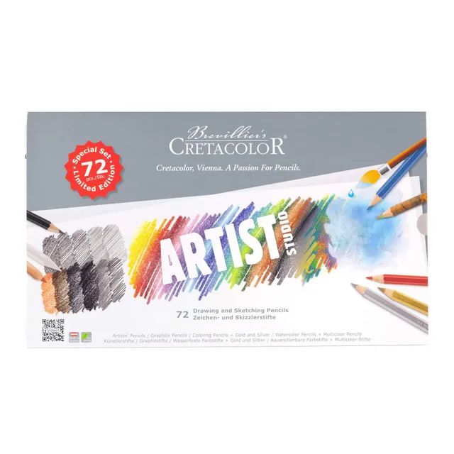 cretacolor-artist-studio-set-72-teilig-zeichenset-im-metalletui image 1
