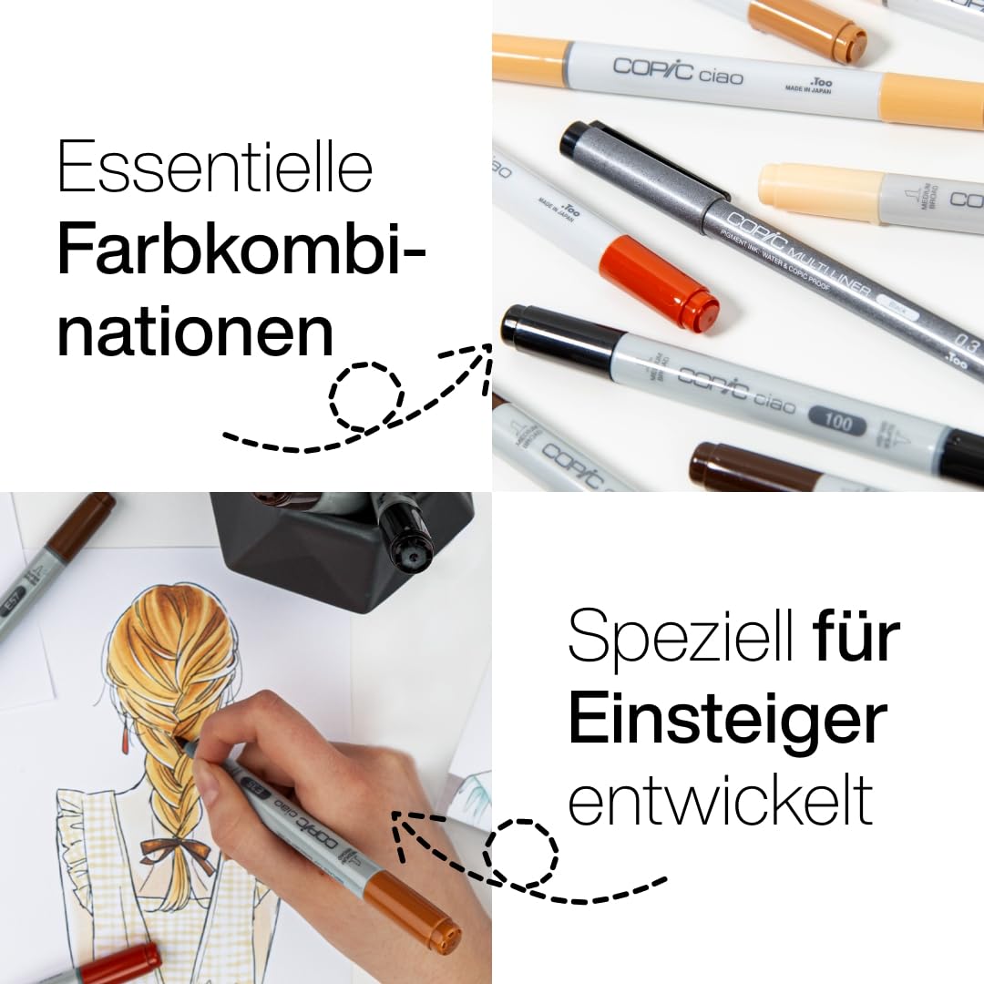 copic-ciao-5-1-set-hair-tones-1-twin-marker-mit-brush-und-keilspitze-inkl-multil image 4