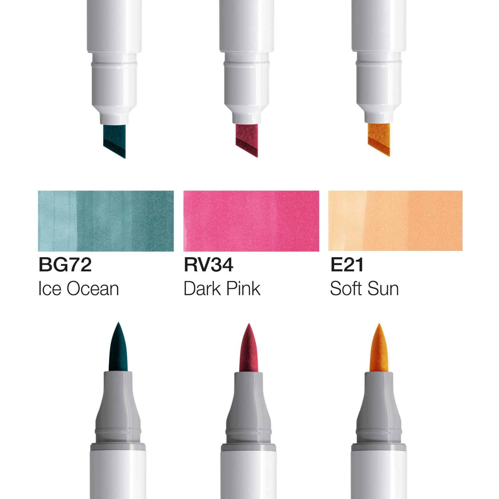 copic-ciao-layer-mix-vibrant-palette-3er-marker-set-mit-brush-und-keilspitze image 2