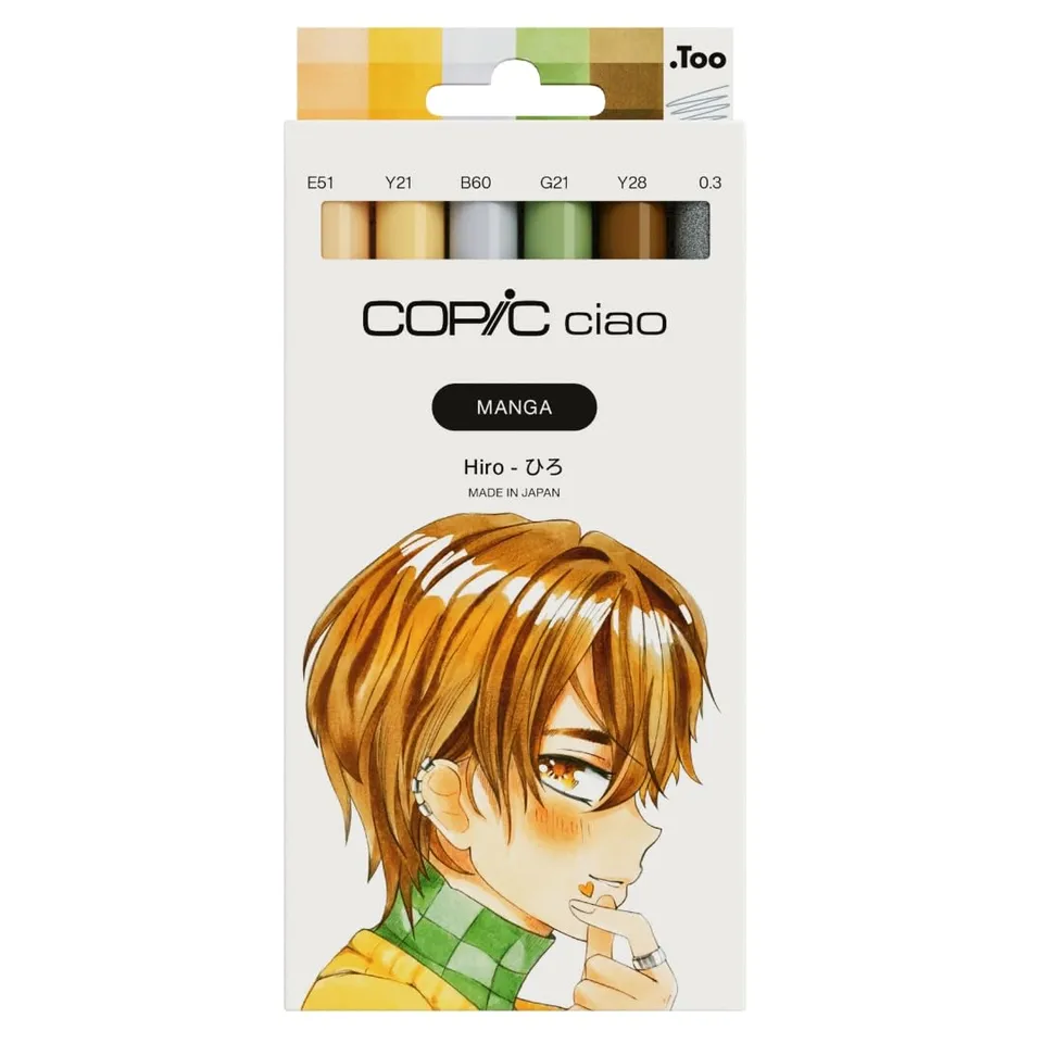 copic-ciao-manga-set-hiro-twin-marker-set-mit-5-farben-multiliner-0-3-mm-grau image 1