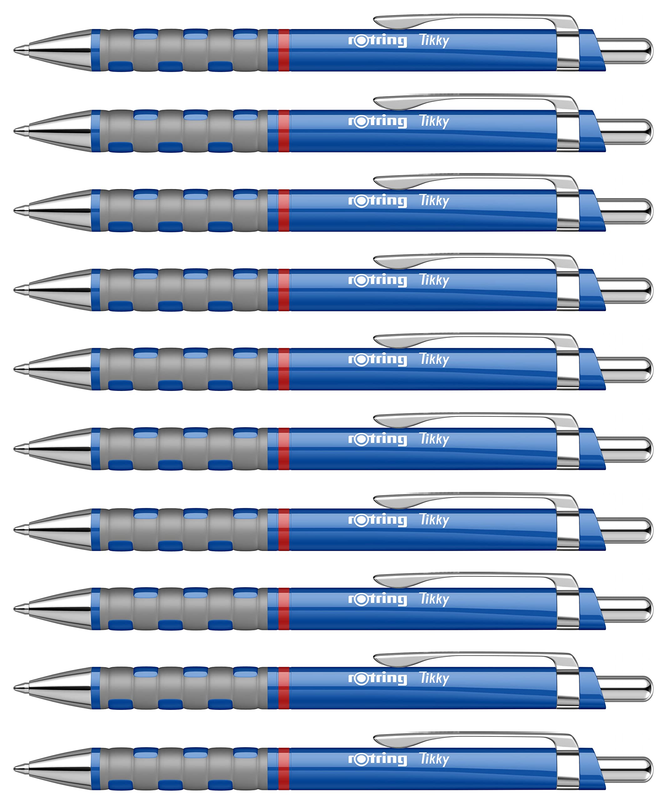 rotring-tikky-kugelschreiber-1-0-mm-blau-12-st-ck-blauer-schaft image 1