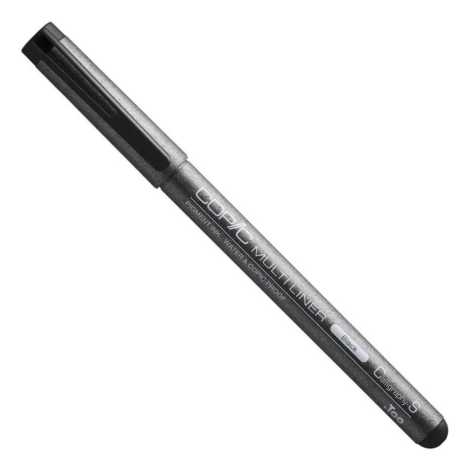 copic-multiliner-calligraphy-s-black-2-mm-fineliner-wasserfest image 1