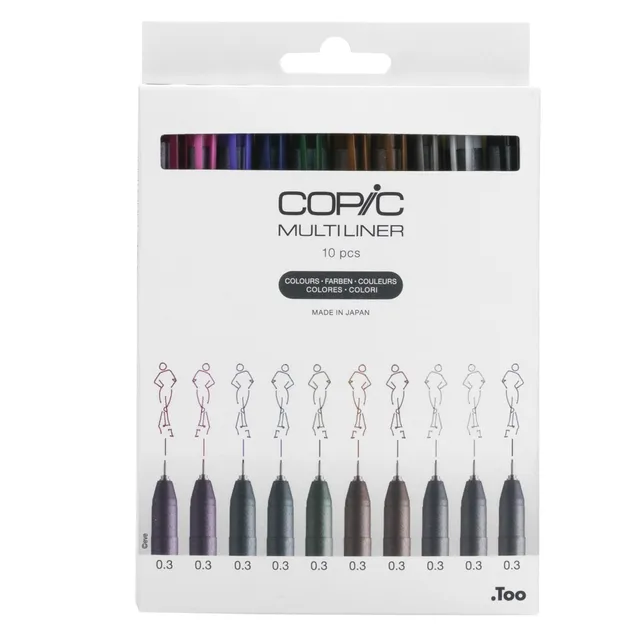 copic-multiliner-set-colors-0-3-mm-10-fineliner-farbig-wasserfest image 1
