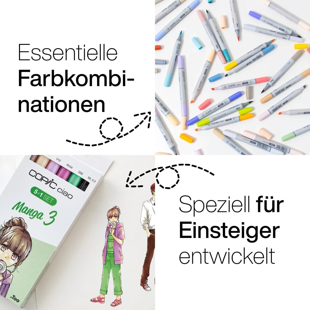 copic-ciao-marker-5-1-set-manga-3-twin-marker-multiliner-0-3-mm image 4